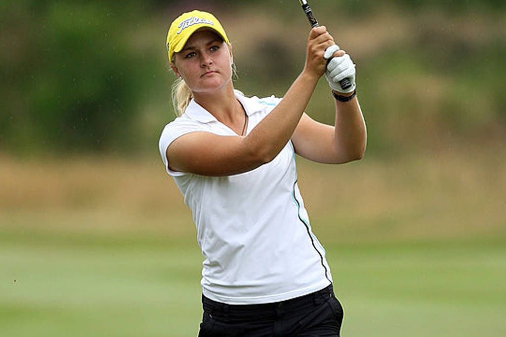 Anna Nordqvist in AIG Women's Open action in 2008
